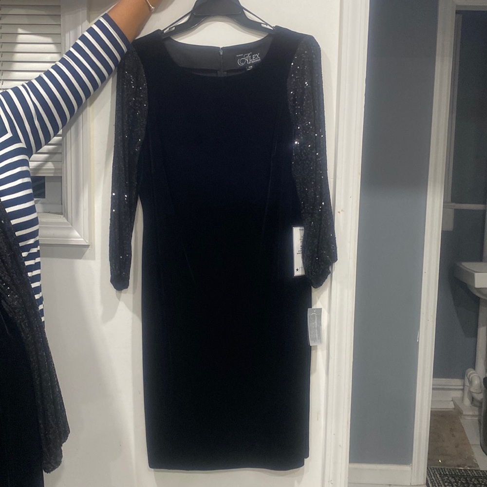 Black evening dress never worn tags still on, 4 dresses available is two sizes